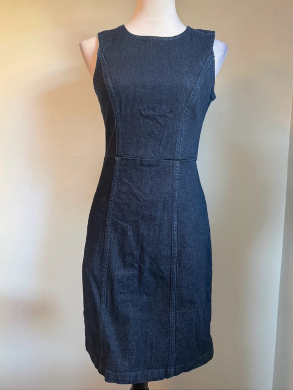 J.crew 2 denim sheath mini dress blue | Y2K classic elegant capsule.